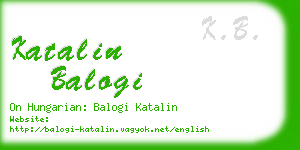 katalin balogi business card